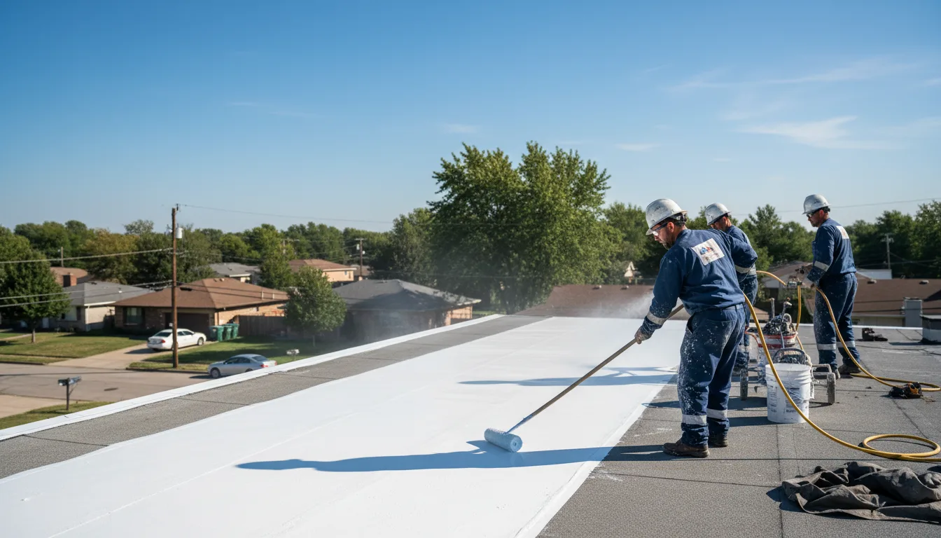 Commercial roof coating in Cottage Hills, IL near me